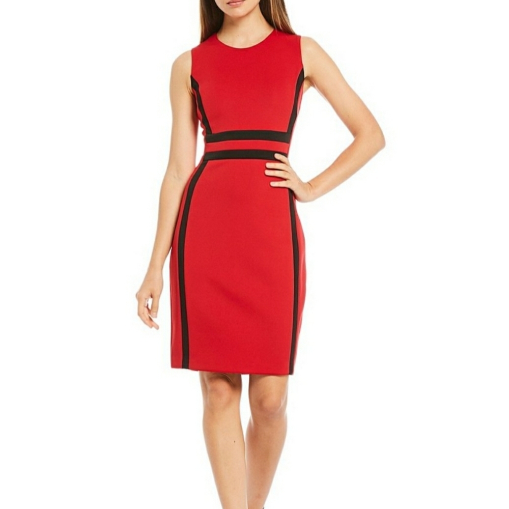 Calvin Klein Colorblock Sheath Dress - Picture 5 of 7